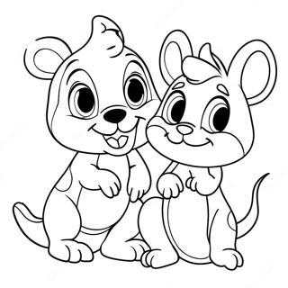 Cute Disney Characters Coloring Page 18781-15136