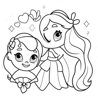 Adorable Disney Princesses Coloring Page 18782-15122