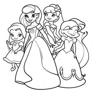 Adorable Disney Princesses Coloring Page 18782-15123