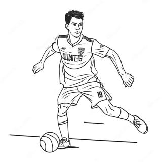 Jude Bellingham Dribbling Coloring Page 18802-15150