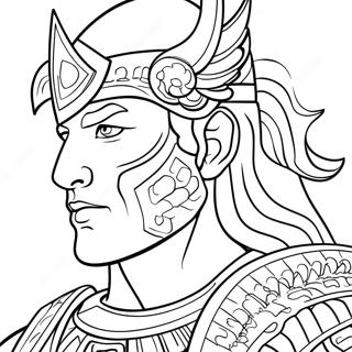 Fierce Warrior Coloring Page 18812-15145