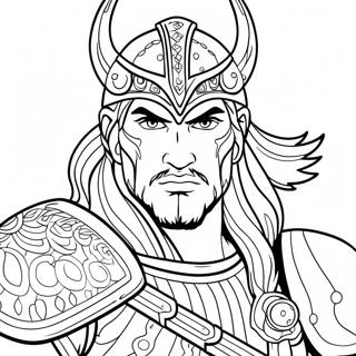 Fierce Warrior Coloring Page 18812-15146