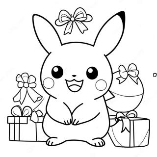 Pikachu Christmas Coloring Pages