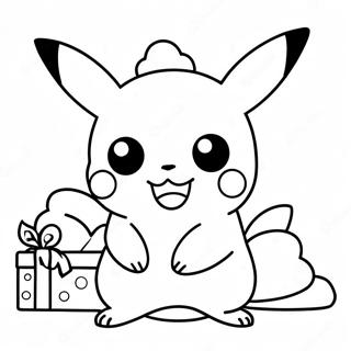 Pikachu Christmas Coloring Page 1881-1542