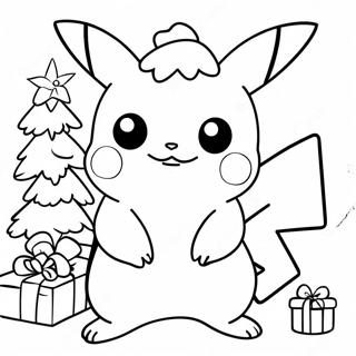 Pikachu Christmas Coloring Page 1881-1543