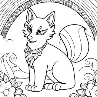 Nine Tailed Fox Coloring Pages