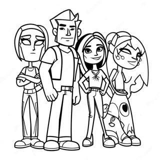 Total Drama Characters Coloring Page 18922-15237