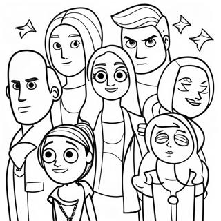 Total Drama Characters Coloring Page 18922-15238