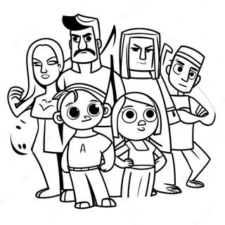 Total Drama Characters Coloring Page 18922-15239