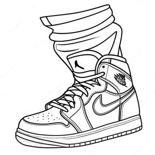 Air Jordan Sneakers In Action Coloring Page 18972-15277