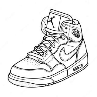 Air Jordan Sneakers In Action Coloring Page 18972-15278