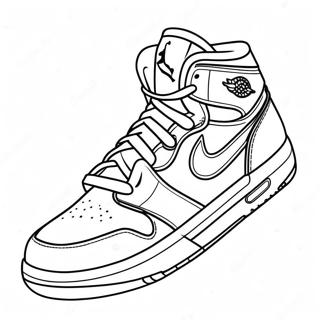 Air Jordan Sneakers In Action Coloring Page 18972-15279