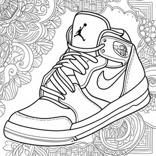 Air Jordan Sneakers In Action Coloring Page 18972-15280