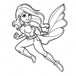 Starfire In Action Coloring Page 18992-15293