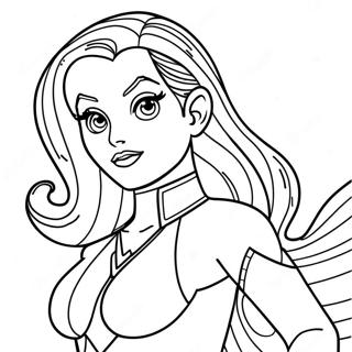 Starfire In Action Coloring Page 18992-15294