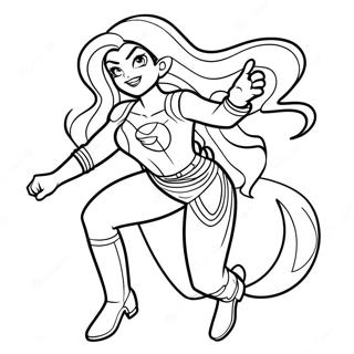 Starfire In Action Coloring Page 18992-15295