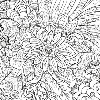 Vibrant Folk Art Patterns Coloring Page 19012-15316