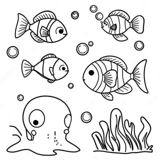 Fun Underwater Scene Coloring Page 1902-1570