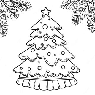 Elegant Christmas Tree Coloring Page 19041-15326