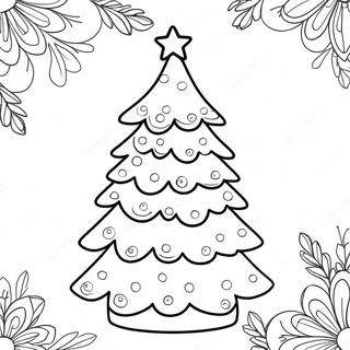 Elegant Christmas Tree Coloring Page 19041-15327