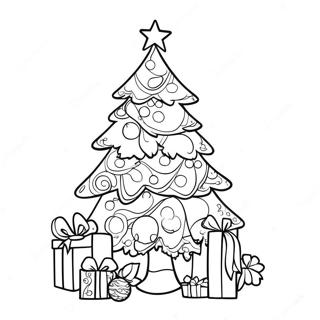 Elegant Christmas Tree Coloring Page 19041-15328