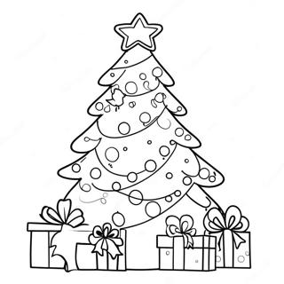 Whimsical Christmas Tree Coloring Page 19042-15333