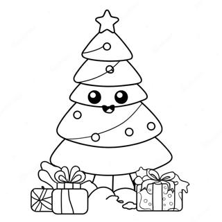 Whimsical Christmas Tree Coloring Page 19042-15334