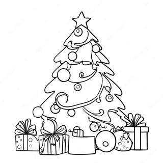 Whimsical Christmas Tree Coloring Page 19042-15335