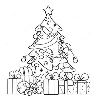 Whimsical Christmas Tree Coloring Page 19042-15336