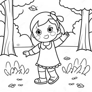 Adorable Sister Playing In The Park Coloring Page 19082-15365