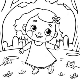 Adorable Sister Playing In The Park Coloring Page 19082-15367