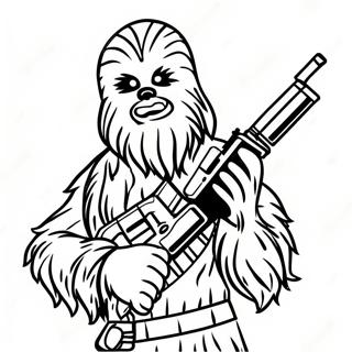 Chewbacca Holding A Blaster Coloring Page 19092-15370