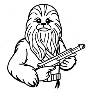 Chewbacca Holding A Blaster Coloring Page 19092-15371