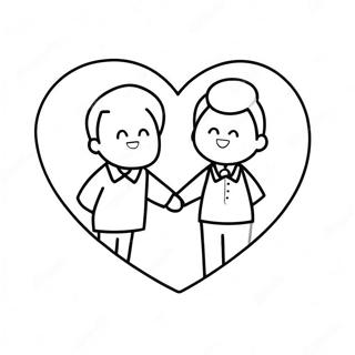 Cute Heart And Dad Coloring Page 19102-15397