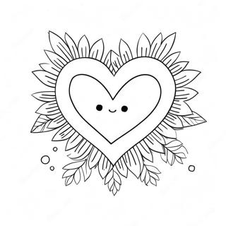 Cute Heart And Dad Coloring Page 19102-15399