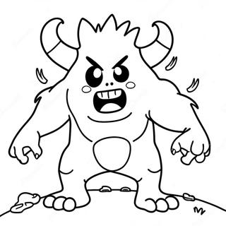 Angry Monster Coloring Page 19111-15381