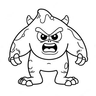 Angry Monster Coloring Page 19111-15382