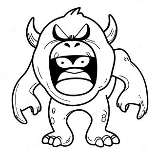 Angry Monster Coloring Page 19111-15384