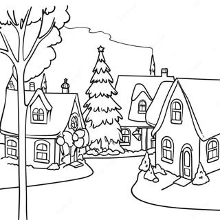 Christmas Village Coloring Page 19141-15410