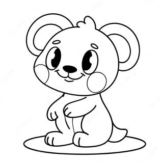 Cute Number 1 With Smiling Face Coloring Page 19152-15422