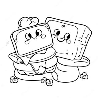 Cute S Mores Characters Coloring Page 19192-15454