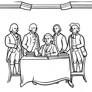 Founding Fathers Signing Constitution Coloring Page 19202-15462