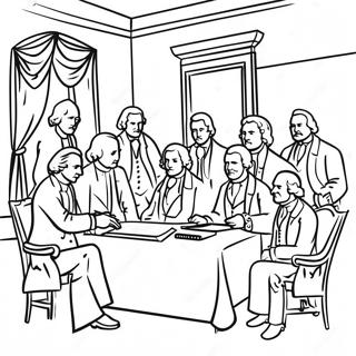 Founding Fathers Signing Constitution Coloring Page 19202-15463