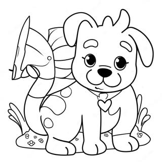 Dog And Cat Coloring Page 19211-15466