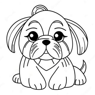 Shih Tzu Puppy Coloring Page 19221-15473