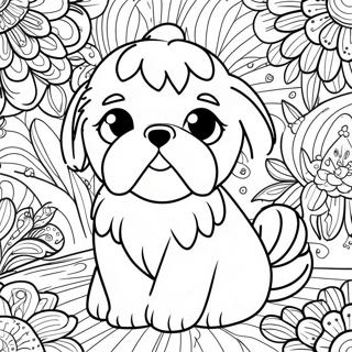 Shih Tzu Puppy Coloring Page 19221-15474