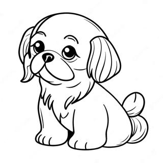 Shih Tzu Puppy Coloring Page 19221-15475