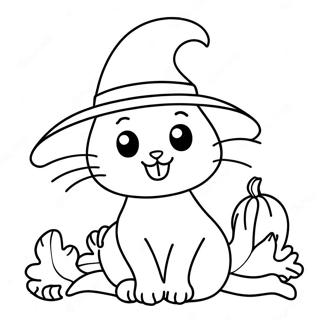 Halloween Kitty Coloring Page 19231-15483