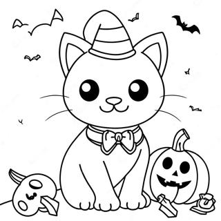 Halloween Kitty Coloring Page 19231-15484