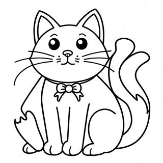 Spooky Black Cat Coloring Page 19232-15487